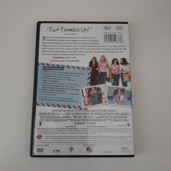 The Sisterhood of the Traveling Pants DVD Full Screen - Picture 2 of 3